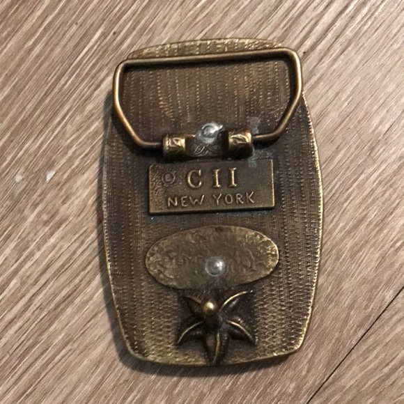 Leather tool belt and CI New York belt buckletstunning handmade by the bell - Picture 3 of 4